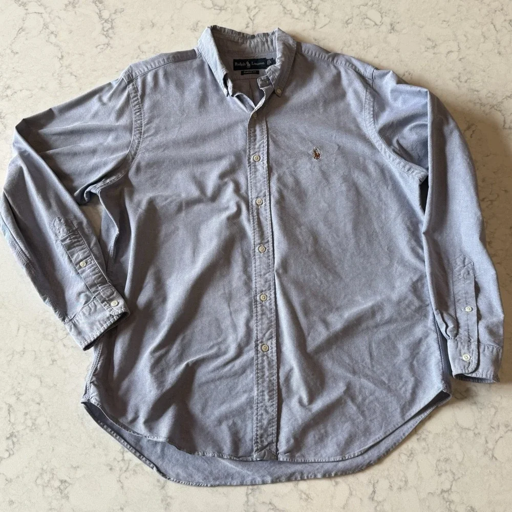 Polo Ralph Lauren Classic Fit Button Down Blue Men's L